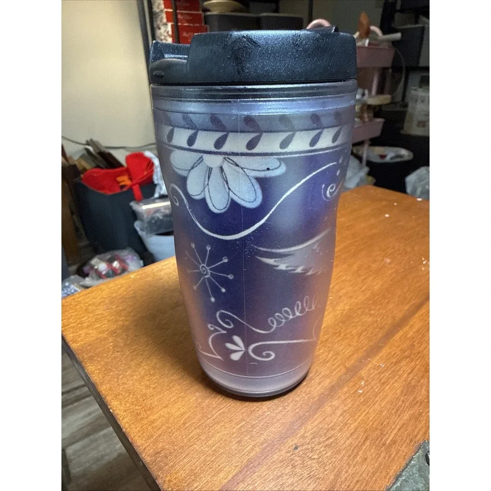 Vintage 2001 Starbucks Barista Tumbler 8 oz Dove Navy